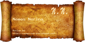 Nemes Nerina névjegykártya